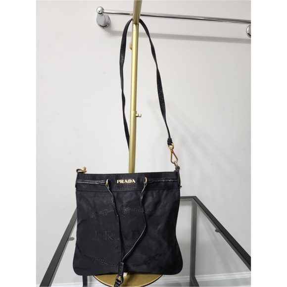 Prada Tessuto Nylon Crossbody Bag Black